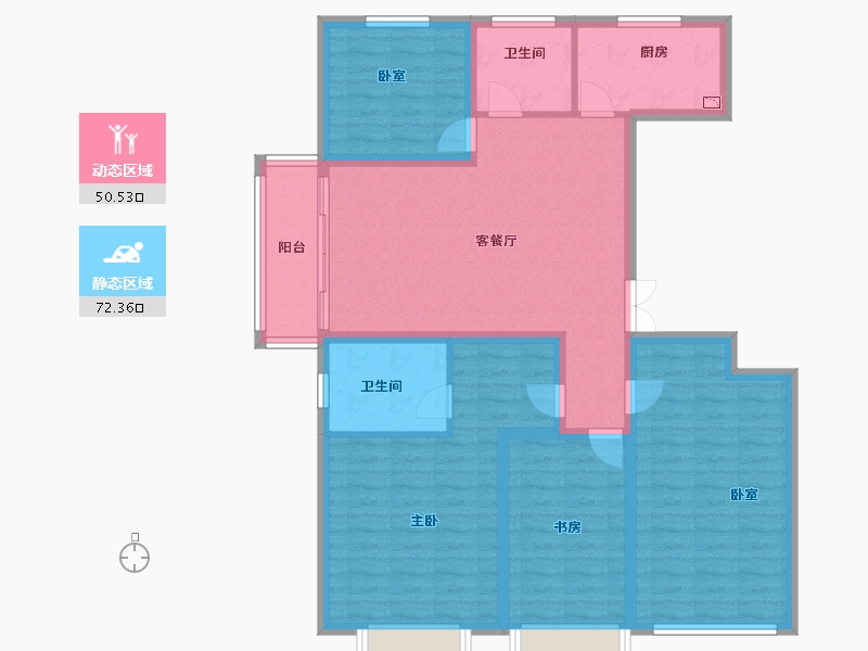 江苏省-宿迁市-广博丽景湾-110.00-户型库-动静分区