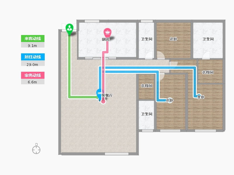 山东省-青岛市-青建金尊府-184.02-户型库-动静线