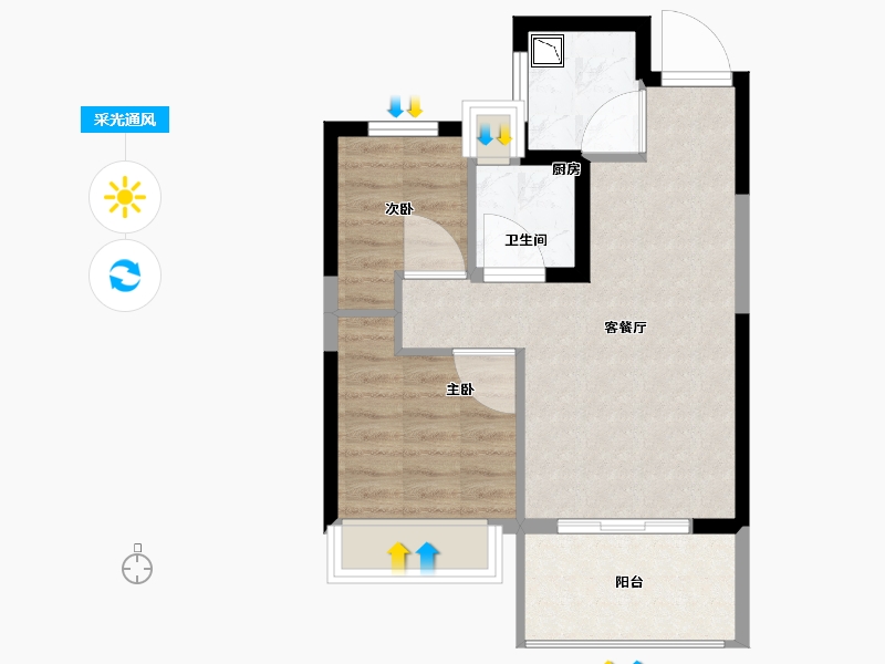 福建省-厦门市-聚龙美的君悦府-52.01-户型库-采光通风