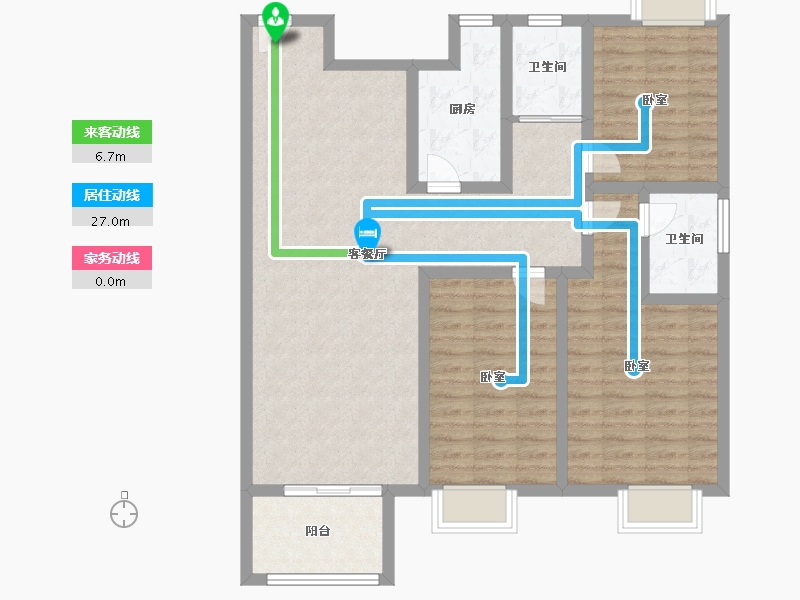 河南省-驻马店市-泰禾尚善雅居-103.85-户型库-动静线