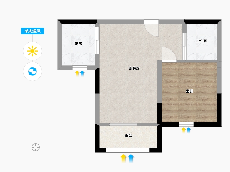 山东省-临沂市-鲁商知春湖-42.03-户型库-采光通风