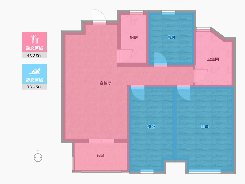 山东省-临沂市-宝丽财富广场-77.03-户型库-动静分区