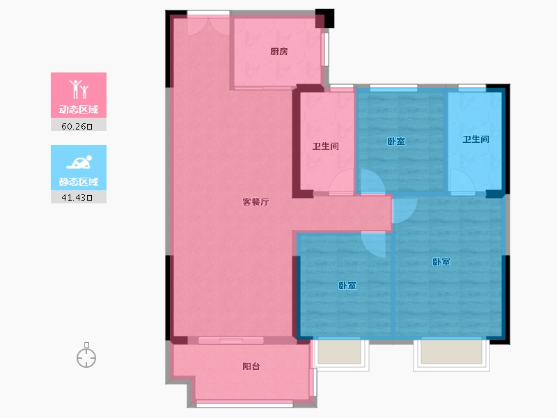 湖北省-黄冈市-蕲春城市花园3期-92.00-户型库-动静分区