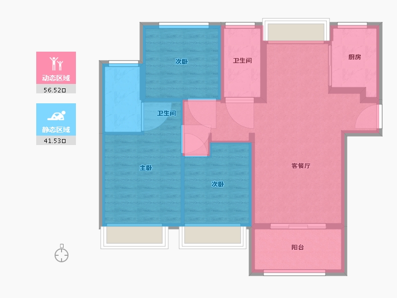 福建省-厦门市-中交国贸鹭原-88.00-户型库-动静分区