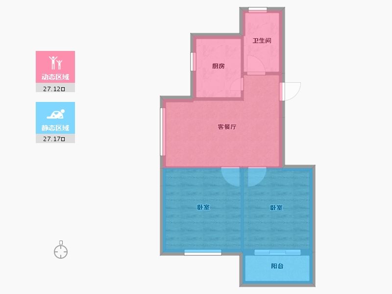 湖北省-黄冈市-城东一号-48.68-户型库-动静分区