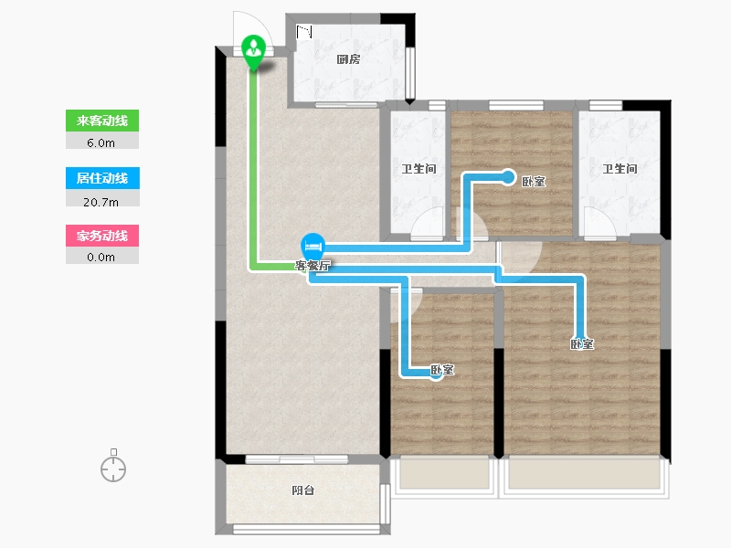 湖北省-咸宁市-当代云府-97.32-户型库-动静线