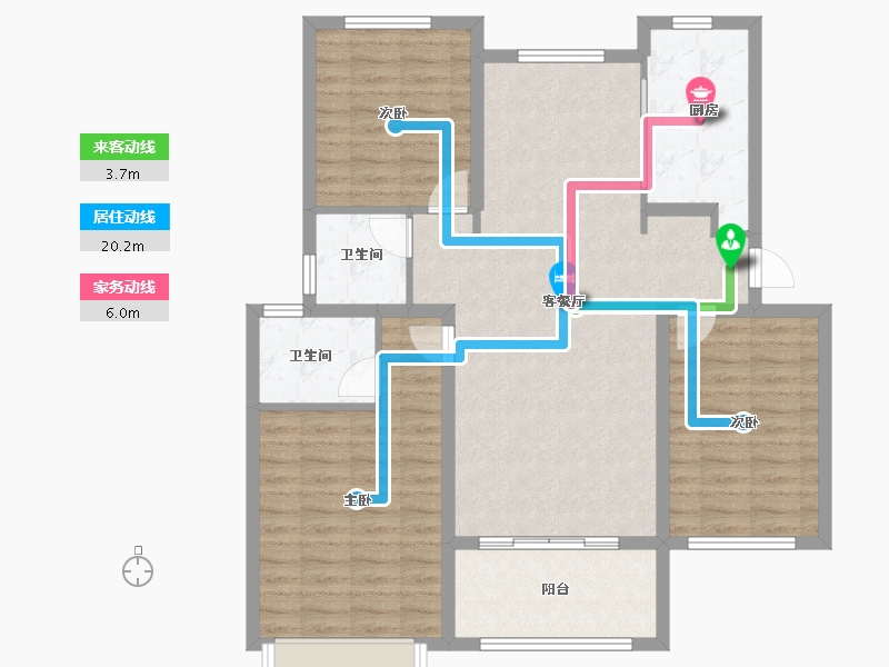 山东省-济南市-祥生西江樾-100.93-户型库-动静线