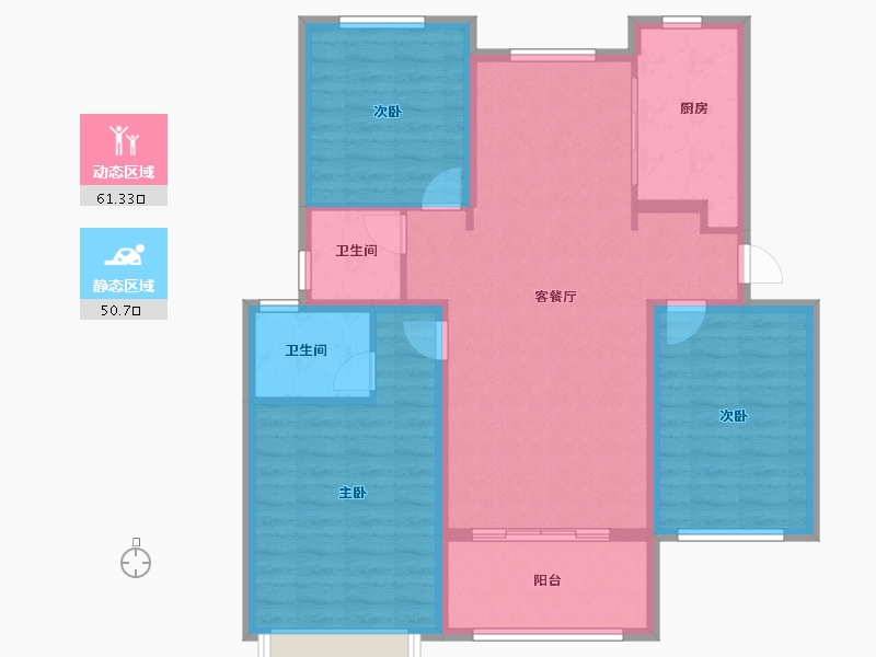 山东省-济南市-祥生西江樾-100.93-户型库-动静分区