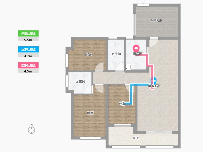 河南省-郑州市-幸福佳苑-98.00-户型库-动静线