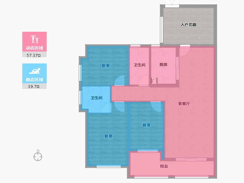 河南省-郑州市-幸福佳苑-98.00-户型库-动静分区