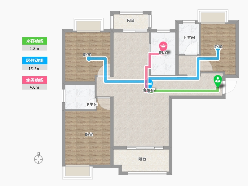 河南省-驻马店市-悦龙台-103.89-户型库-动静线