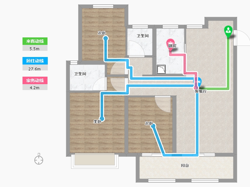 山东省-济南市-新城悦隽-104.00-户型库-动静线