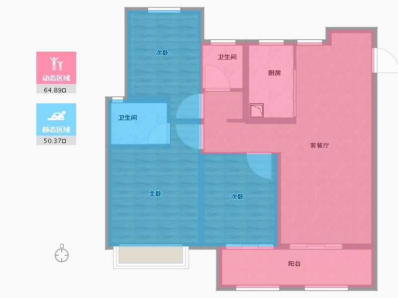 山东省-济南市-新城悦隽-104.00-户型库-动静分区