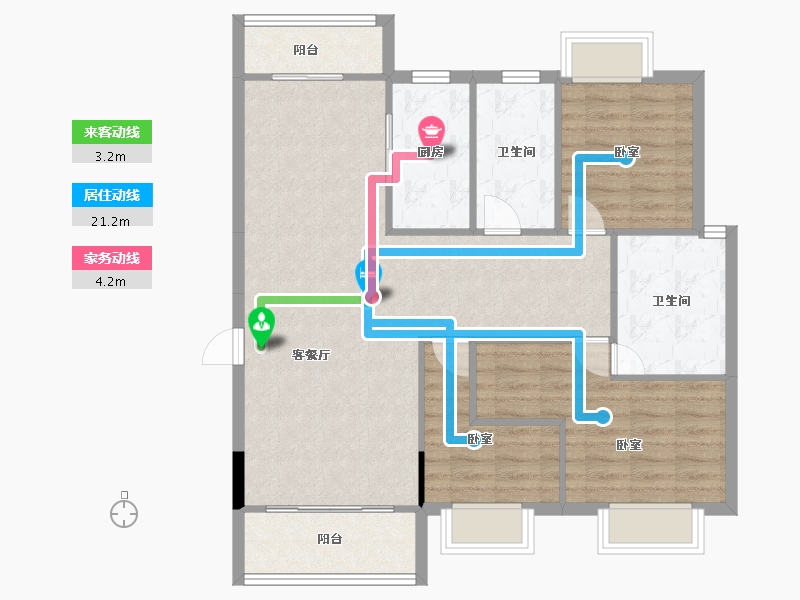 湖南省-株洲市-联谊云庐-95.13-户型库-动静线