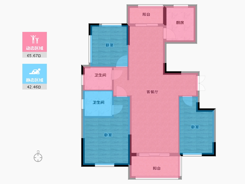 湖北省-十堰市-太学府-97.60-户型库-动静分区