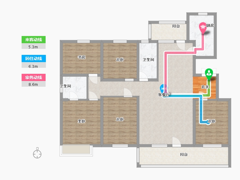 山东省-潍坊市-万特公馆-141.53-户型库-动静线