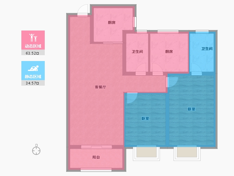 山东省-济宁市-红星瑞马世家-88.00-户型库-动静分区