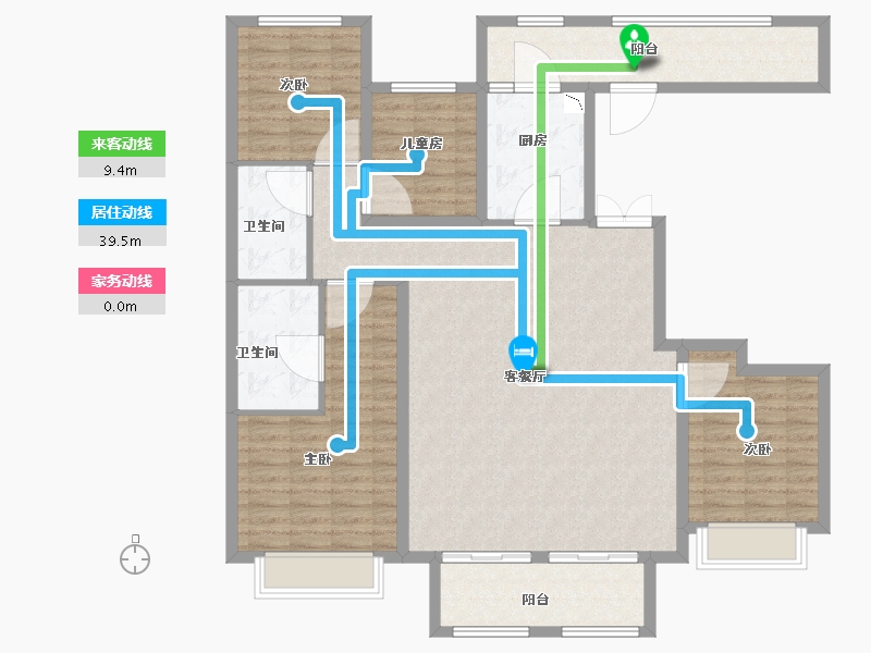 山东省-济南市-新城悦隽-131.00-户型库-动静线