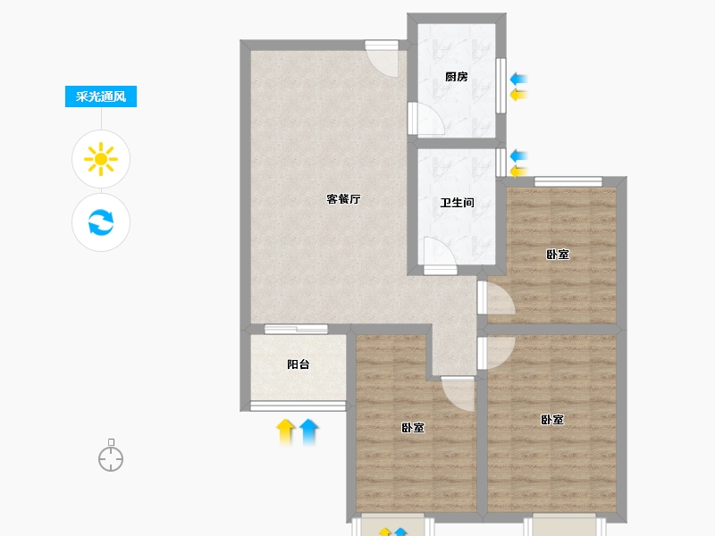 河南省-驻马店市-悦龙台-81.90-户型库-采光通风