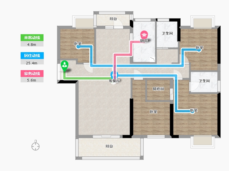 湖北省-武汉市-三和剑桥城-115.10-户型库-动静线