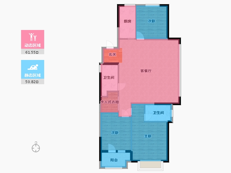 山东省-潍坊市-万特公馆-101.80-户型库-动静分区