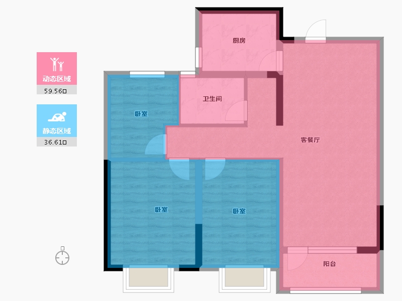 山东省-济宁市-亿丰壹品轩-86.00-户型库-动静分区