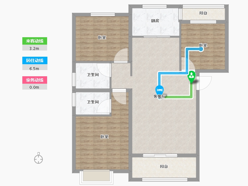 河南省-驻马店市-华源名城-104.51-户型库-动静线