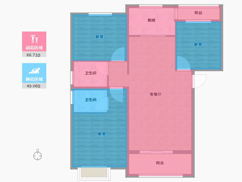 河南省-驻马店市-华源名城-104.51-户型库-动静分区