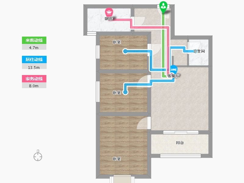 河南省-驻马店市-如意府-69.09-户型库-动静线