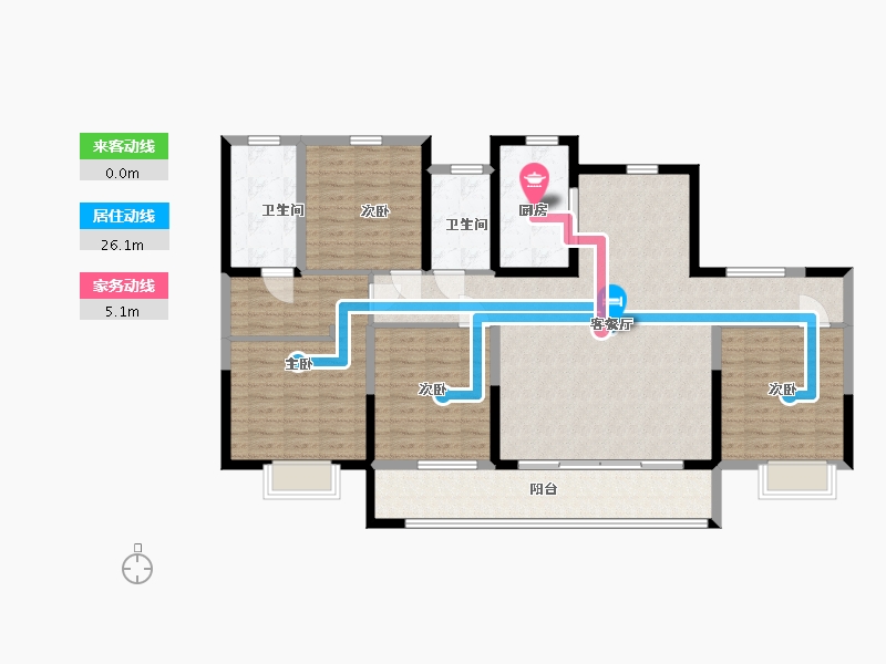 山东省-临沂市-鲁商知春湖-131.00-户型库-动静线