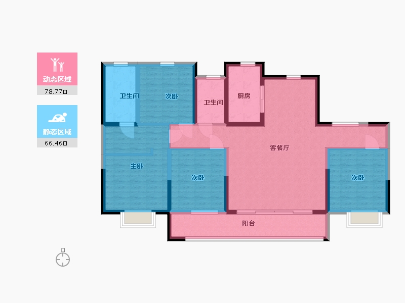 山东省-临沂市-鲁商知春湖-131.00-户型库-动静分区