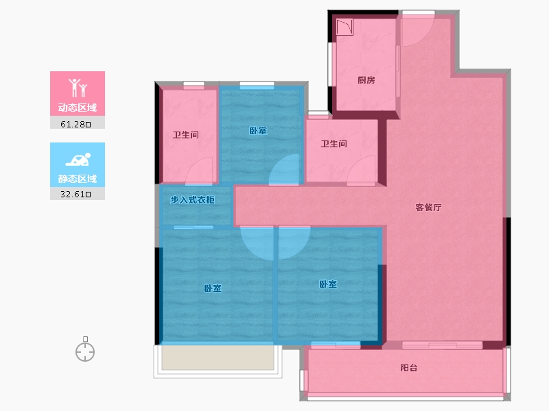 湖北省-宜昌市-融创学府壹号-84.00-户型库-动静分区