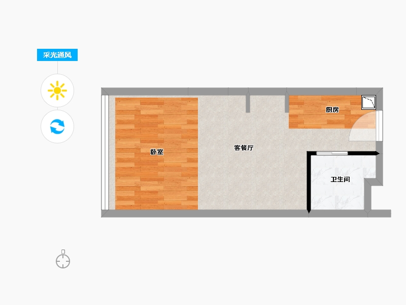 湖北省-武汉市-光谷之星公馆-36.36-户型库-采光通风