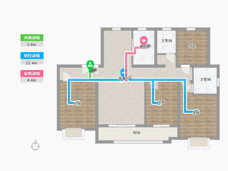 山东省-临沂市-鲁商知春湖-112.00-户型库-动静线