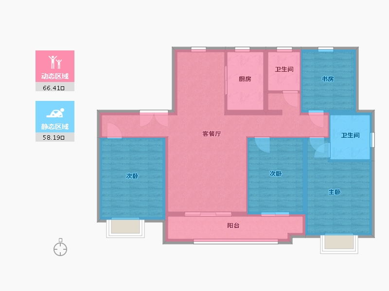 山东省-临沂市-鲁商知春湖-112.00-户型库-动静分区