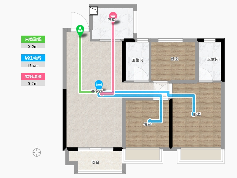 湖北省-黄石市-大冶·中梁首府-84.00-户型库-动静线