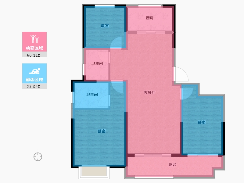 山东省-德州市-嘉诺学府-108.00-户型库-动静分区