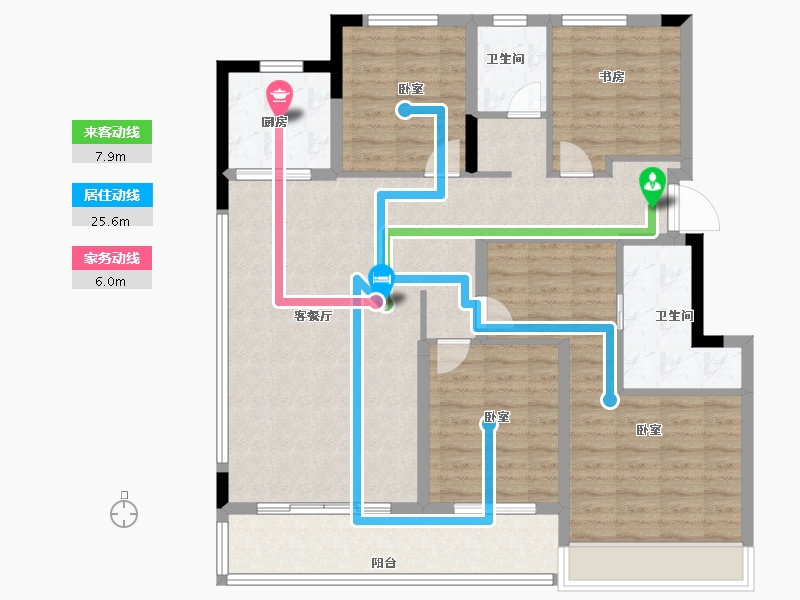 浙江省-绍兴市-宝能凤林府-114.00-户型库-动静线