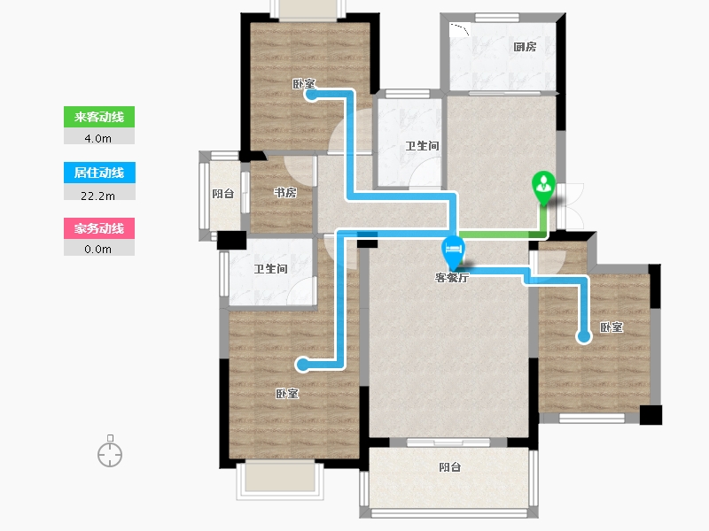 湖北省-黄冈市-凤鸣九方城-106.27-户型库-动静线