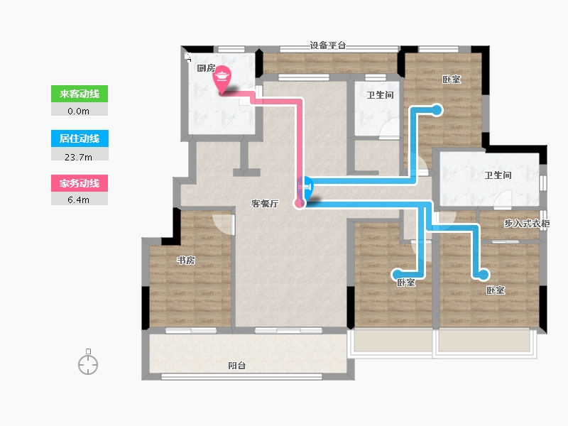 浙江省-绍兴市-宝能凤林府-113.99-户型库-动静线