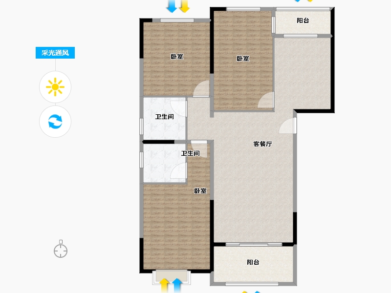 河南省-驻马店市-华源名城-202.00-户型库-采光通风