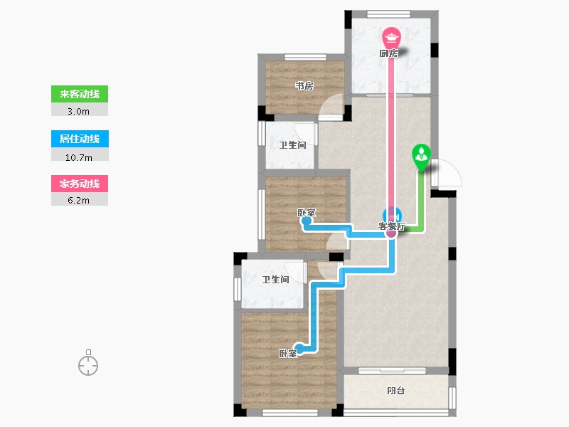 浙江省-金华市-新纪元臻园-81.00-户型库-动静线