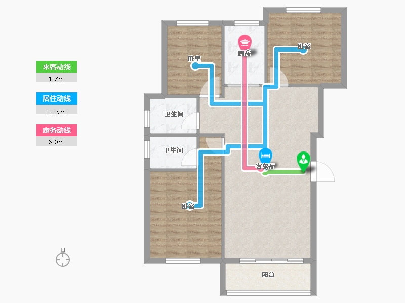 湖北省-黄冈市-城东一号-87.39-户型库-动静线