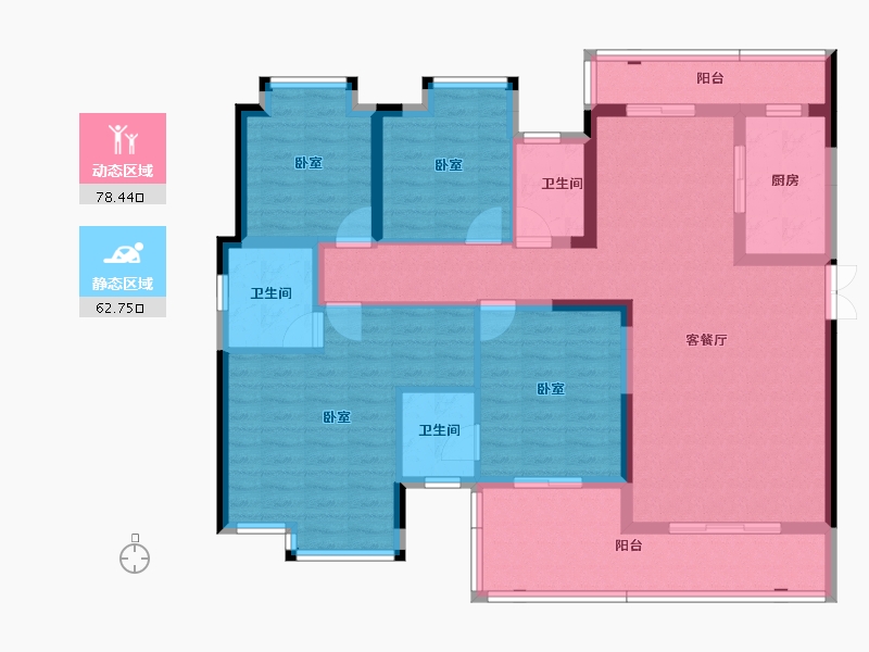 湖北省-宜昌市-房投领尚-126.07-户型库-动静分区