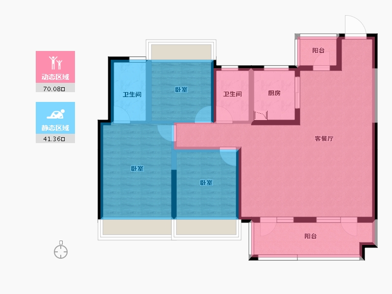 湖北省-宜昌市-长江广场-98.86-户型库-动静分区