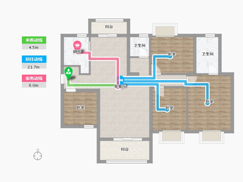 湖南省-湘潭市-吉润华府-102.07-户型库-动静线