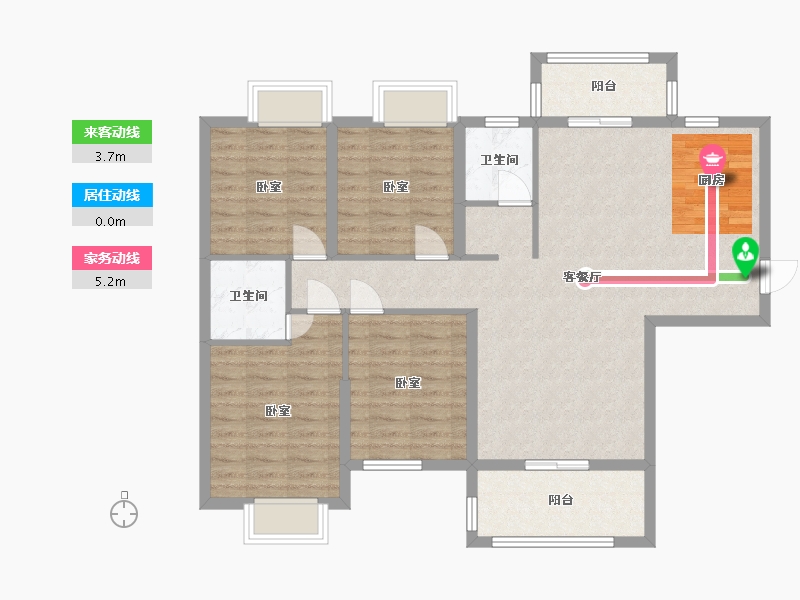 湖南省-湘潭市-吉润华府-101.53-户型库-动静线