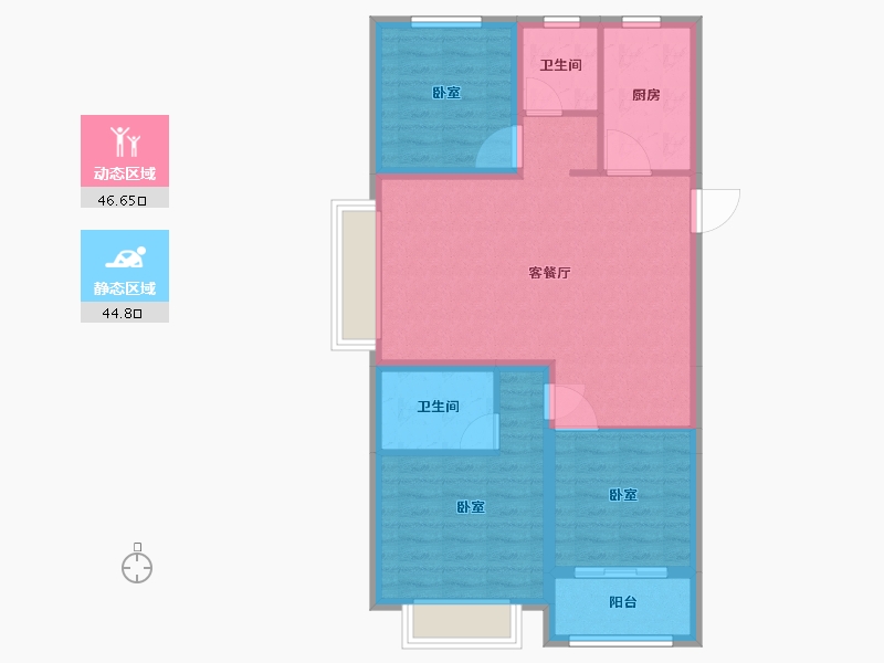 山东省-德州市-大业·锦绣景园-82.12-户型库-动静分区