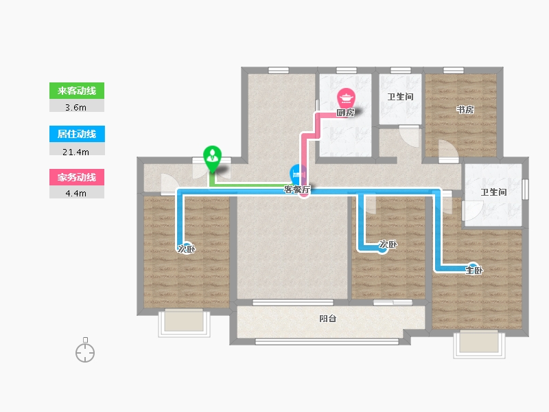 山东省-临沂市-鲁商知春湖-112.00-户型库-动静线