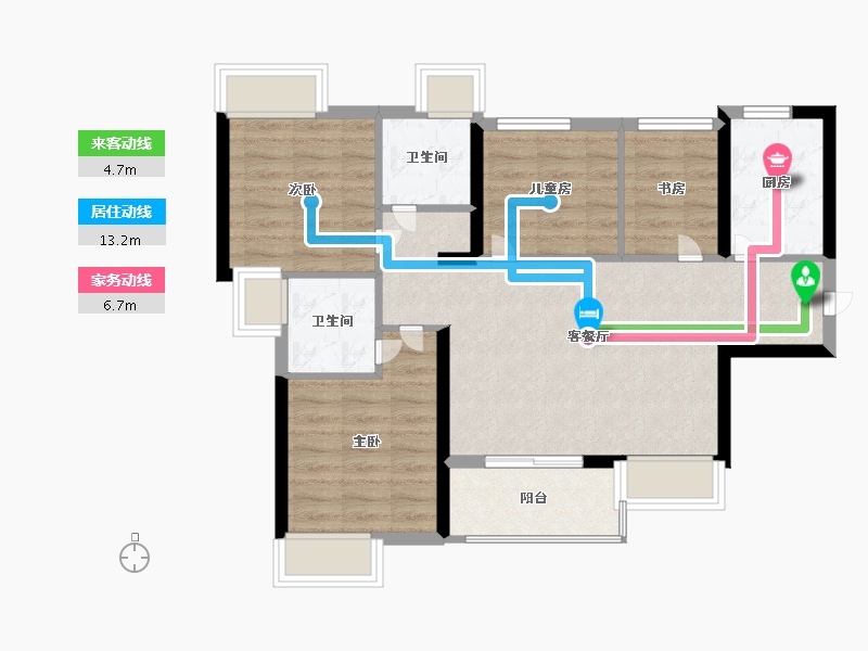 福建省-厦门市-中梁正荣府-75.00-户型库-动静线